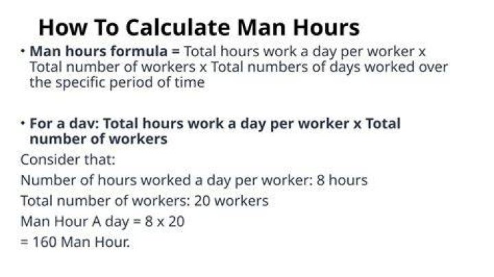 How do you calculate man hours?