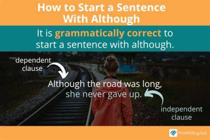 How do you use although in a sentence?