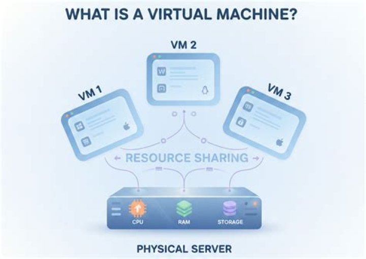 How is a virtual machine different from an actual physical machine?
