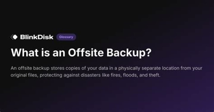 What is an offsite backup?