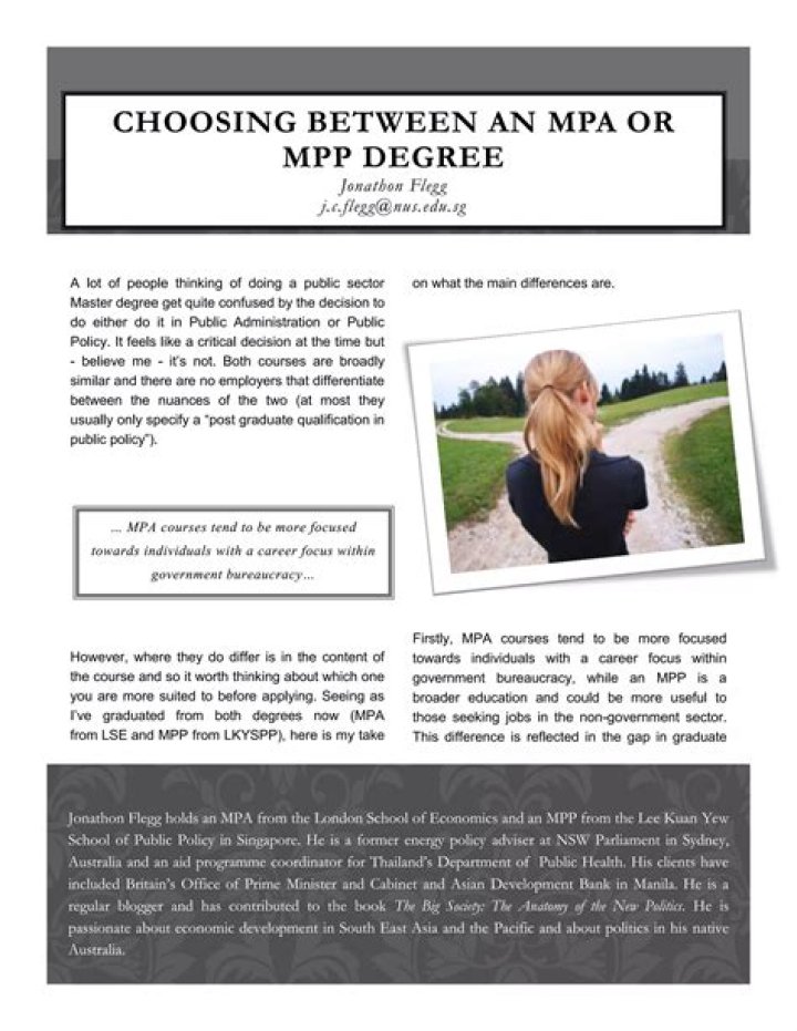 What is the difference between an MPA and MPP?