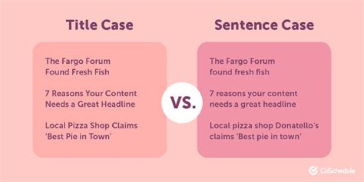 What is Title case example?